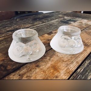 Vintage Nybro Sweden Crystal Votives